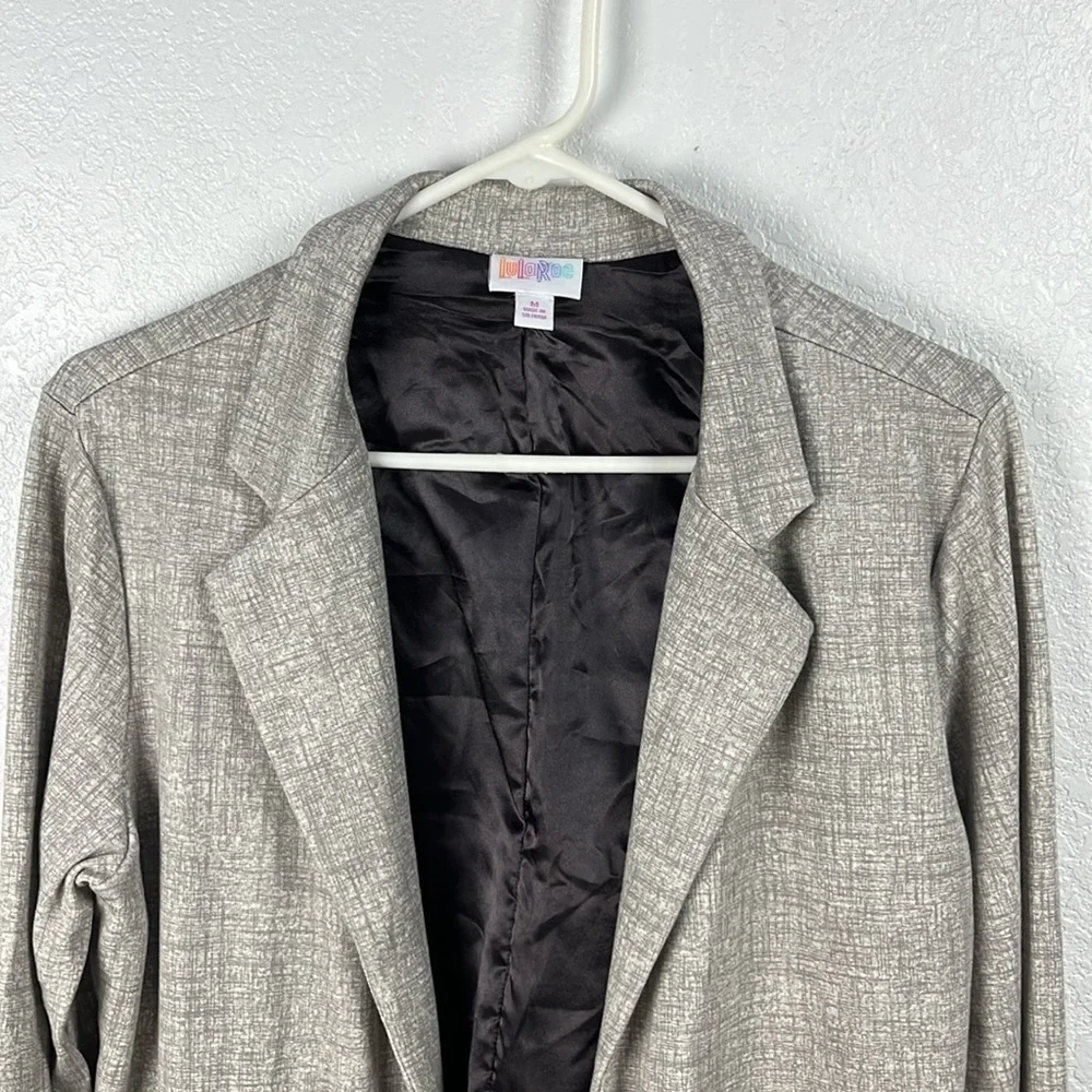 LuLaRoe Jenny Women's Gray Blazer Long Sleeve Chic Career Business‎ Core Sz M